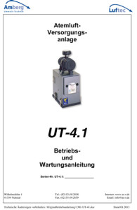 Atemluft Betriebs u. Wartungsanleitung UT 4.1